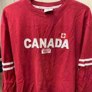 Red Canada Strong and Free Collection Long Sleeve